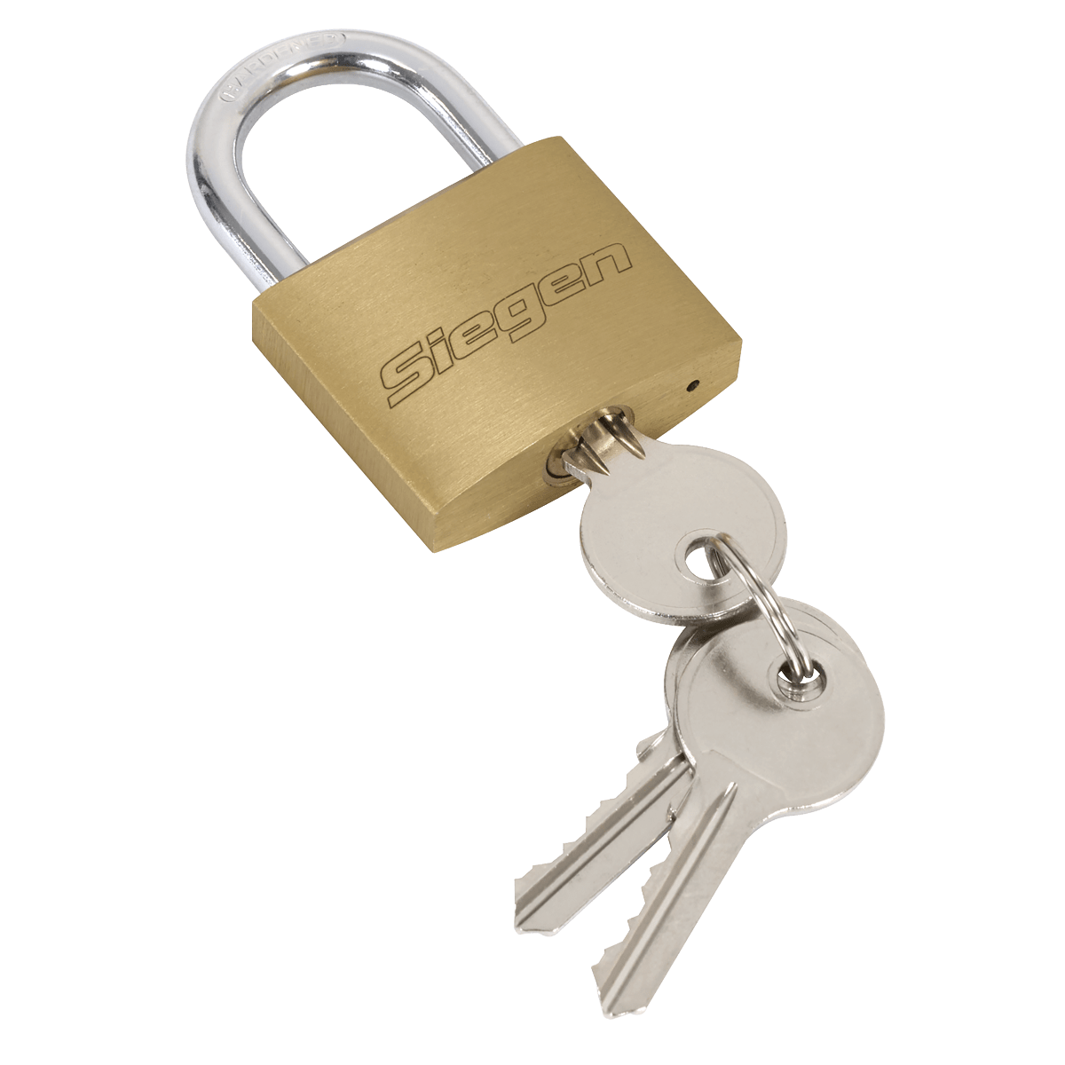 Sealey S0992 Siegen Brass Body Padlock with Brass Cylinder Keyed Alike - Pack of 4 - S0992 - Sealey Tools UK - Trade Counter Direct