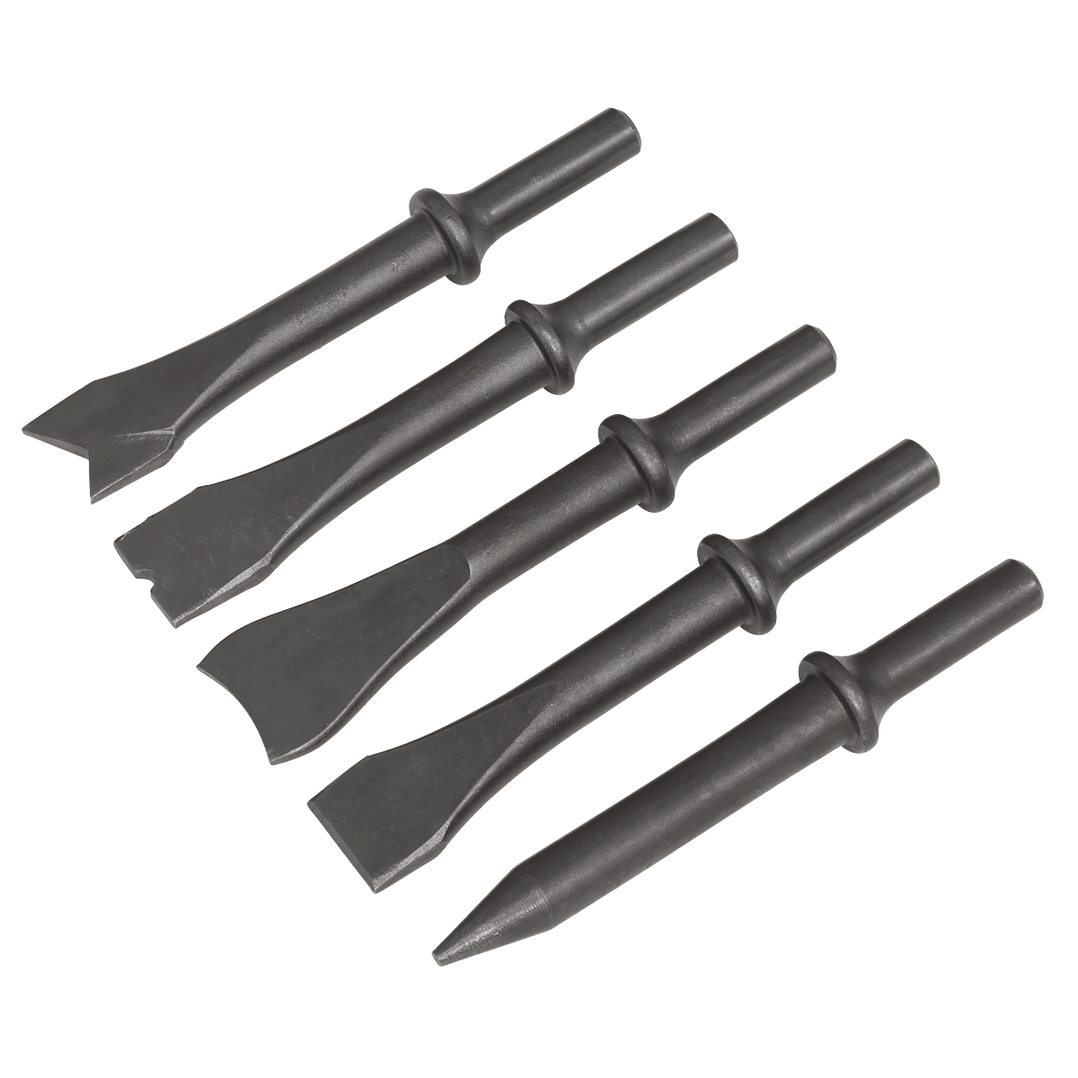 Sealey SA12C Air Hammer Chisel Set 5pc 120mm .401" Shank - SA12C - Sealey Tools UK - Trade Counter Direct