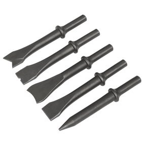Sealey SA12C Air Hammer Chisel Set 5pc 120mm .401" Shank - SA12C - Sealey Tools UK - Trade Counter Direct