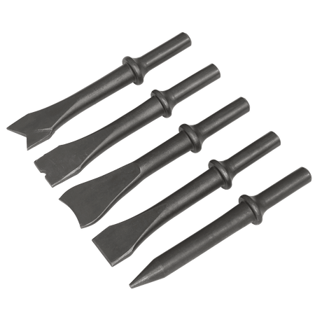 Sealey SA12C Air Hammer Chisel Set 5pc 120mm .401" Shank - SA12C - Sealey Tools UK - Trade Counter Direct