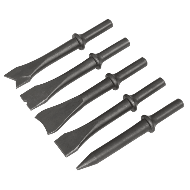 Sealey SA12C Air Hammer Chisel Set 5pc 120mm .401" Shank - SA12C - Sealey Tools UK - Trade Counter Direct
