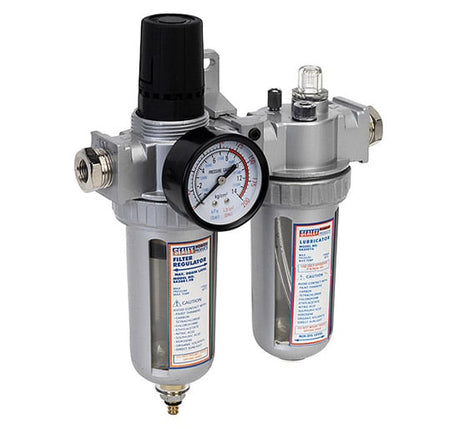 Sealey SA2001 Air Filter/Regulator/Lubricator Heavy - Duty - Filters, Regulators & Lubricators - SLY-8941 - Sealey Tools UK - Trade Counter Direct