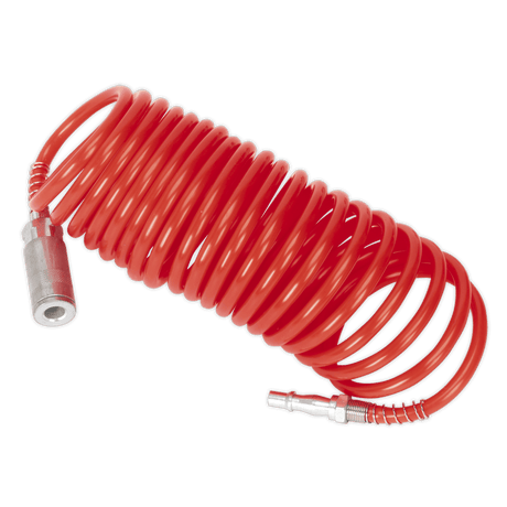 Sealey SA305 PE Coiled Air Hose 5m x 5mm with Couplings - SA305 - Sealey Tools UK - Trade Counter Direct