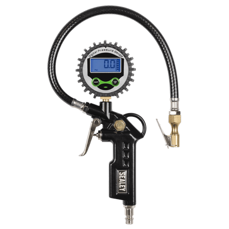 Sealey SA332D Digital Pistol Grip Tyre Inflator with Clip-On Connector - SA332D - Sealey Tools UK - Trade Counter Direct