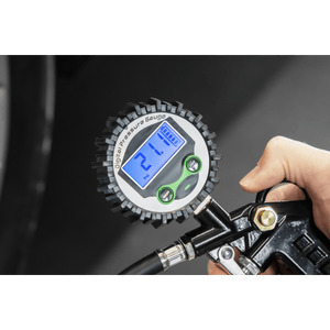Sealey SA332D Digital Pistol Grip Tyre Inflator with Clip-On Connector - SA332D - Sealey Tools UK - Trade Counter Direct