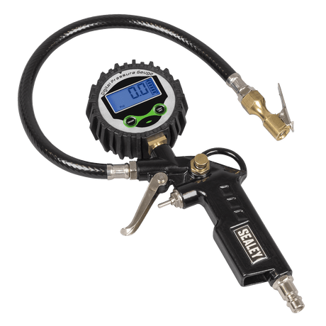 Sealey SA332D Digital Pistol Grip Tyre Inflator with Clip-On Connector - SA332D - Sealey Tools UK - Trade Counter Direct