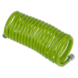 Sealey SA335G PE Coiled Air Hose 5m x 5mm with 1/4"BSP Unions - Green - SA335G - Sealey Tools UK - Trade Counter Direct