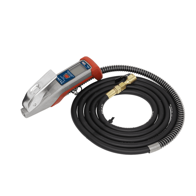 Sealey SA375 Digital Tyre Inflator 2.7m Hose with Clip - On Connector - SA375 - Sealey Tools UK - Trade Counter Direct