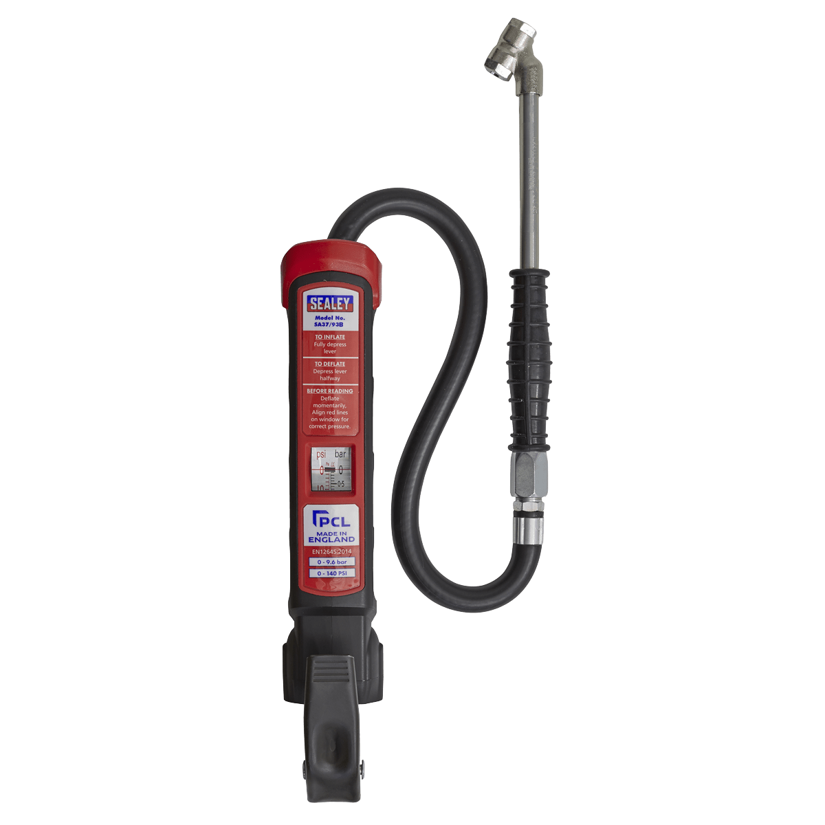 Sealey SA37/93B PCL Anodised Tyre Inflator with Twin Push-On Connector - SA37/93B - Sealey Tools UK - Trade Counter Direct