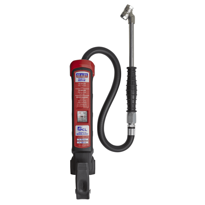 Sealey SA37/93B PCL Anodised Tyre Inflator with Twin Push-On Connector - SA37/93B - Sealey Tools UK - Trade Counter Direct