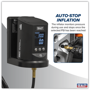Sealey SA450 Wall Mounting Tyre Inflator Digital - SA450 - Sealey Tools UK - Trade Counter Direct