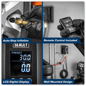 Sealey SA450 Wall Mounting Tyre Inflator Digital - SA450 - Sealey Tools UK - Trade Counter Direct
