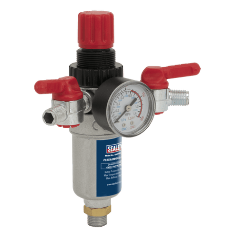 Sealey SA4FR/38 Air Filter/Regulator 3/8"BSP Male - 1/4"BSP Male - SA4FR/38 - Sealey Tools UK - Trade Counter Direct