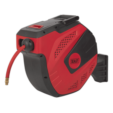 Sealey SA823 Air Hose Reel Auto - Rewind Control 20m Ø10mm ID - Rubber Hose - SA823 - Sealey Tools UK - Trade Counter Direct