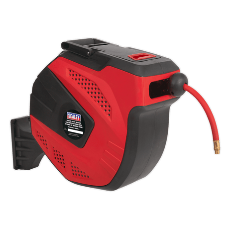 Sealey SA824 Air Hose Reel Auto - Rewind Control 30m Ø10mm ID - Rubber Hose - SA824 - Sealey Tools UK - Trade Counter Direct