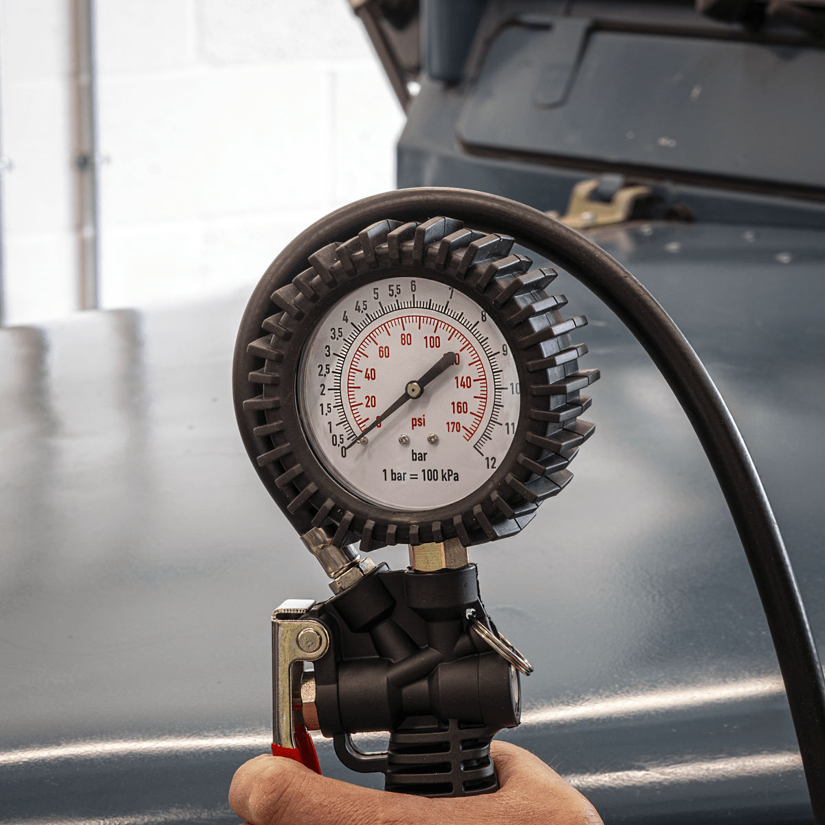 Sealey SA9302 Tyre Inflator with Pressure Gauge and Clip-On Connector - SA9302 - Sealey Tools UK - Trade Counter Direct