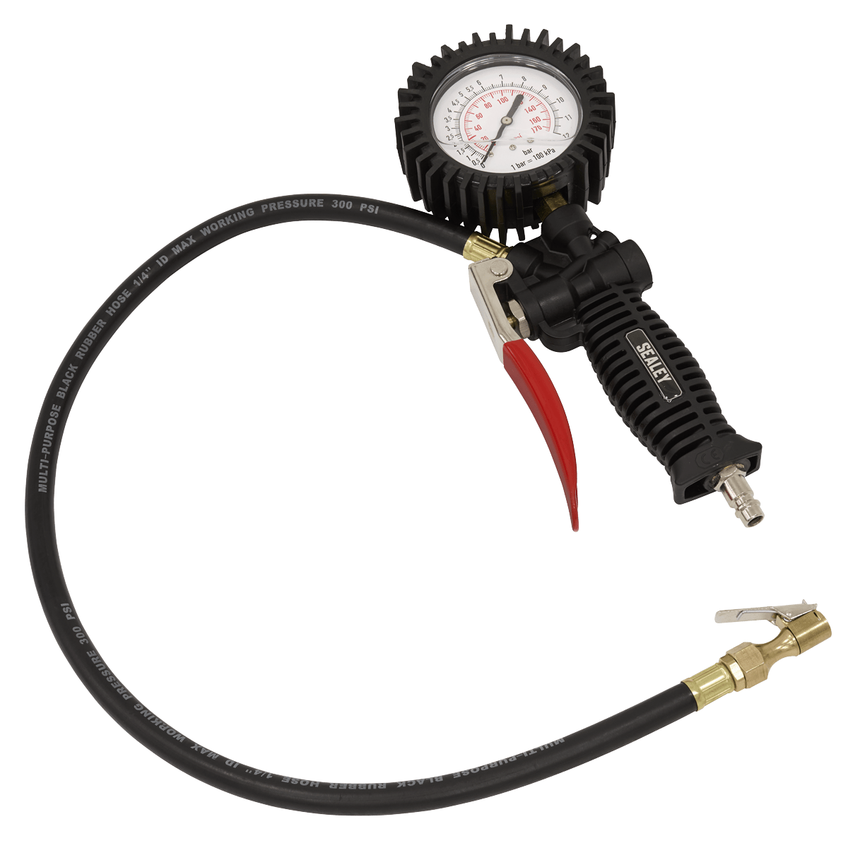 Sealey SA9304 Tyre Inflator with Clip-On Connector - SA9304 - Sealey Tools UK - Trade Counter Direct