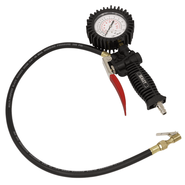 Sealey SA9304 Tyre Inflator with Clip-On Connector - SA9304 - Sealey Tools UK - Trade Counter Direct