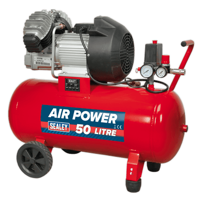 Sealey SAC05030 Compressor 50ltr V - Twin Direct Drive 3hp - Direct Drive - SLY-15723 - Sealey Tools UK - Trade Counter Direct