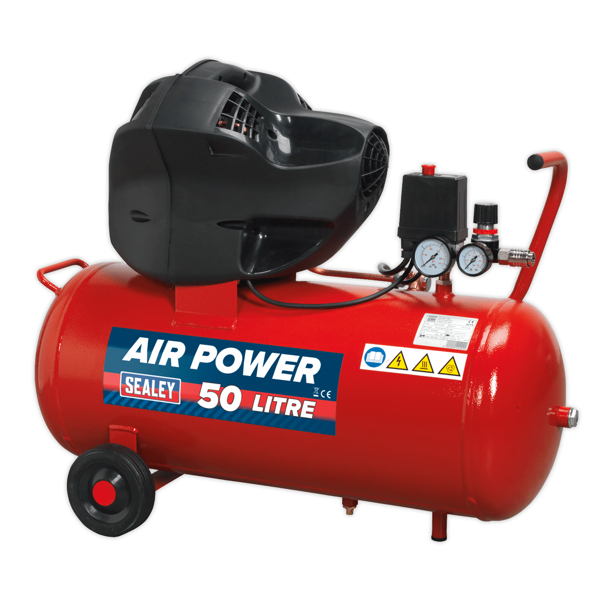 Sealey SAC05030F Air Compressor 50L V - Twin Direct Drive 3hp Oil Free - SAC05030F - Sealey Tools UK - Trade Counter Direct