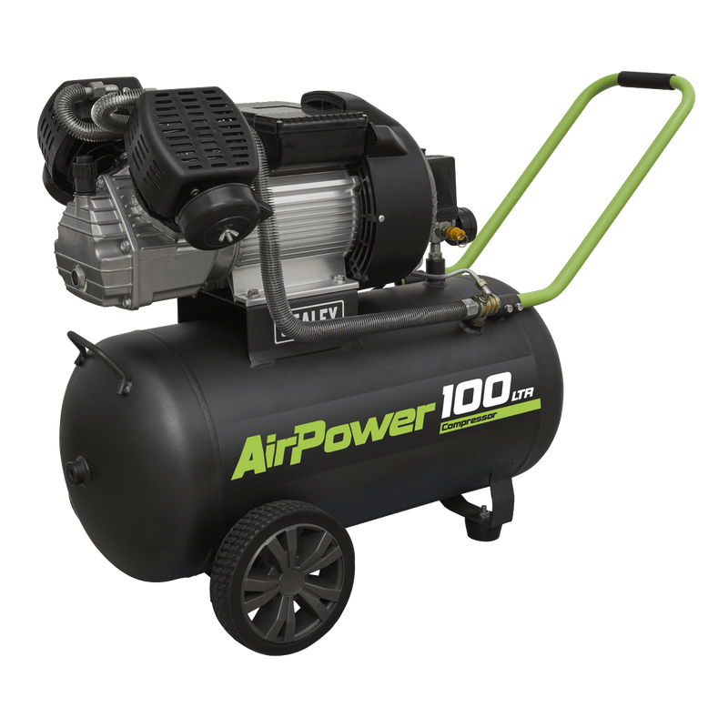 Sealey SAC10030VE Compressor 100ltr V - Twin Direct Drive 3hp - Direct Drive - SLY-18904 - Sealey Tools UK - Trade Counter Direct