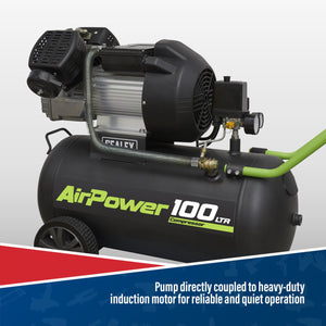 Sealey SAC10030VE Compressor 100ltr V - Twin Direct Drive 3hp - Direct Drive - SLY-18904 - Sealey Tools UK - Trade Counter Direct