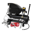 Sealey SAC2420APK Air Compressor 24L Direct Drive 2hp with 4pc Air Accessory Kit - SAC2420APK - Sealey Tools UK - Trade Counter Direct