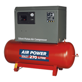 Sealey SAC42755BLN Air Compressor 270L Belt Drive 5.5hp 3ph 2 - Stage with Cast Cylinders Low Noise - SAC42755BLN - Sealey Tools UK - Trade Counter Direct