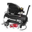 Sealey SAC5020APK Air Compressor 50L Direct Drive 2hp with 4pc Air Accessory Kit - SAC5020APK - Sealey Tools UK - Trade Counter Direct