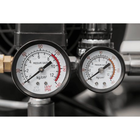 Sealey SAC5030VEKIT 50L Direct Drive V - Twin Air Compressor 3hp with Air Accessory Kit - SAC5030VEKIT - Sealey Tools UK - Trade Counter Direct