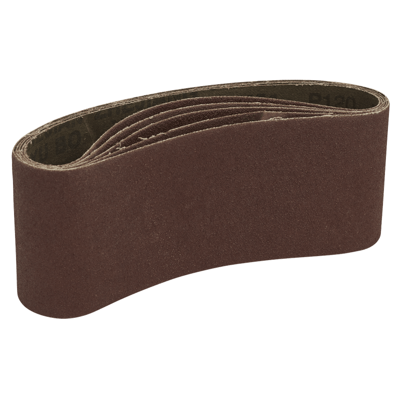 Sealey SB120457 76 x 457mm Sanding Belt 120Grit - Pack of 5 - SB120457 - Sealey Tools UK - Trade Counter Direct