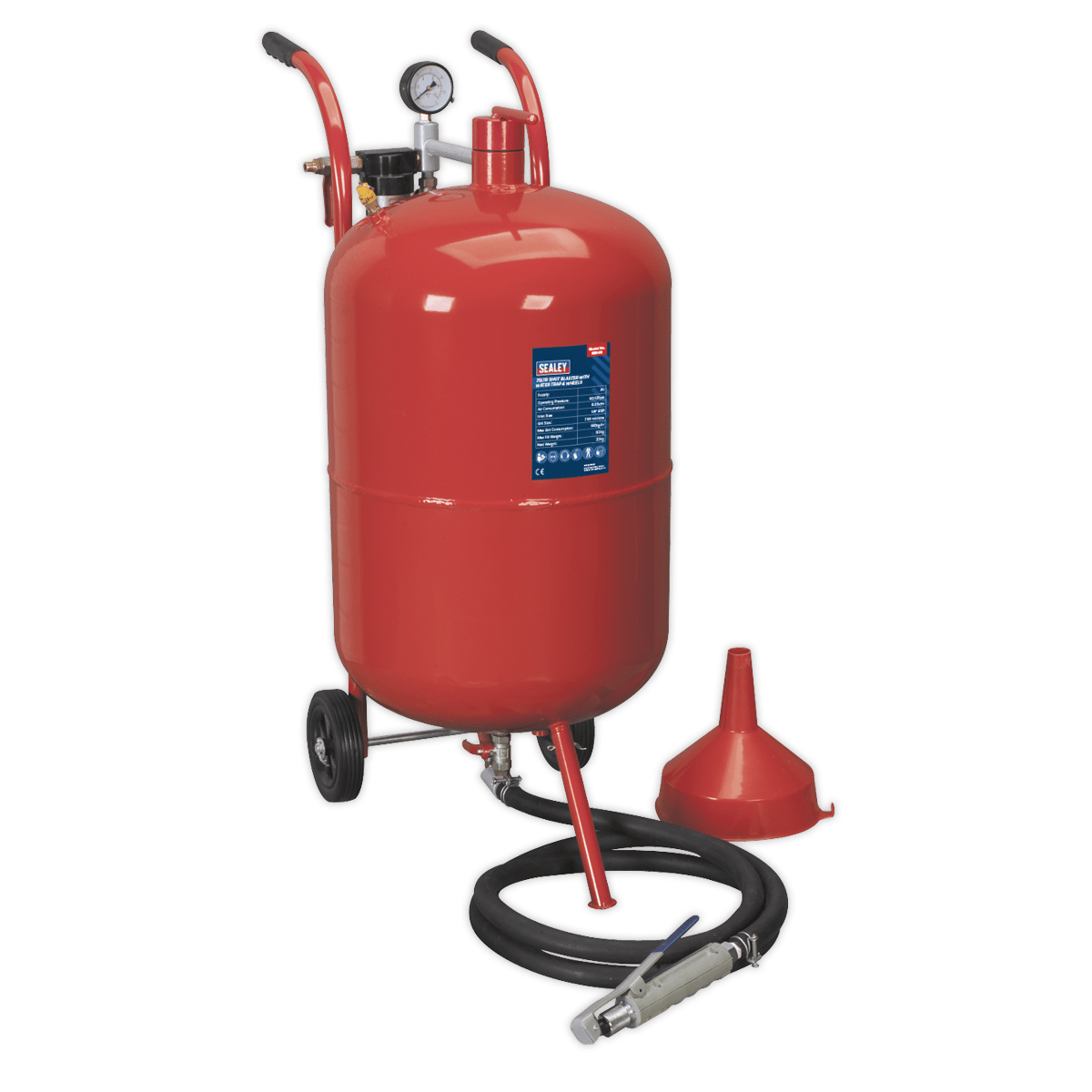 Sealey SB998 75L Shot Blaster with Water Trap & Wheels - SB998 - Sealey Tools UK - Trade Counter Direct