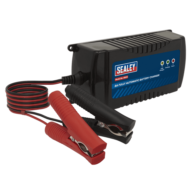 Sealey SBC8 Battery Charger & Maintainer 12V 8A Automatic - SBC8 - Sealey Tools UK - Trade Counter Direct