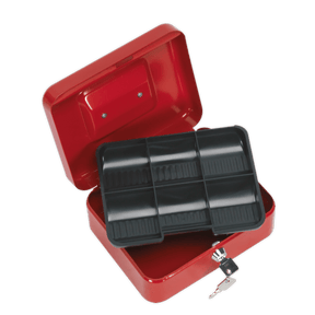 Sealey SCB2 Key Lock Cash Box 200 x 160 x 90mm - SCB2 - Sealey Tools UK - Trade Counter Direct