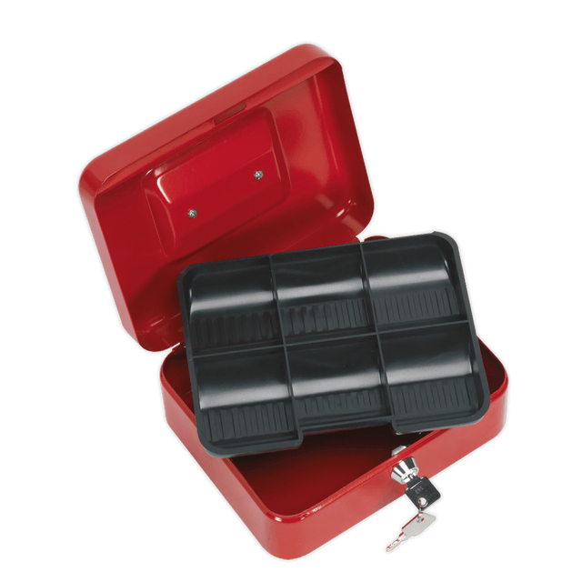 Sealey SCB2 Key Lock Cash Box 200 x 160 x 90mm - SCB2 - Sealey Tools UK - Trade Counter Direct