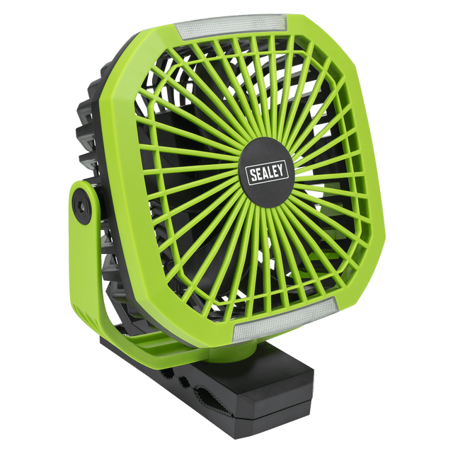Sealey SCF8WL 8" Portable Clip Fan with Worklight - SCF8WL - Sealey Tools UK - Trade Counter Direct