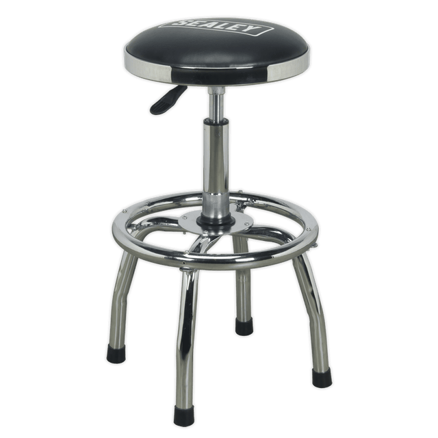 Sealey SCR17 Workshop Stool Heavy - Duty Pneumatic with Adjustable Height Swivel Seat - SCR17 - Sealey Tools UK - Trade Counter Direct