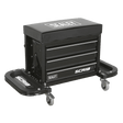 Sealey SCR18B Mechanic's Utility Seat & Toolbox - Black - SCR18B - Sealey Tools UK - Trade Counter Direct
