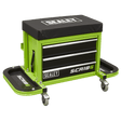 Sealey SCR18G Mechanic's Utility Seat & Toolbox - Green - SCR18G - Sealey Tools UK - Trade Counter Direct