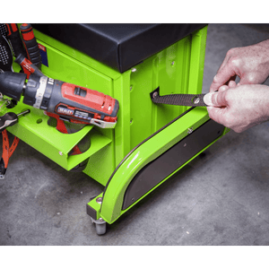 Sealey SCR18G Mechanic's Utility Seat & Toolbox - Green - SCR18G - Sealey Tools UK - Trade Counter Direct