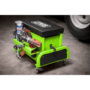 Sealey SCR18G Mechanic's Utility Seat & Toolbox - Green - SCR18G - Sealey Tools UK - Trade Counter Direct