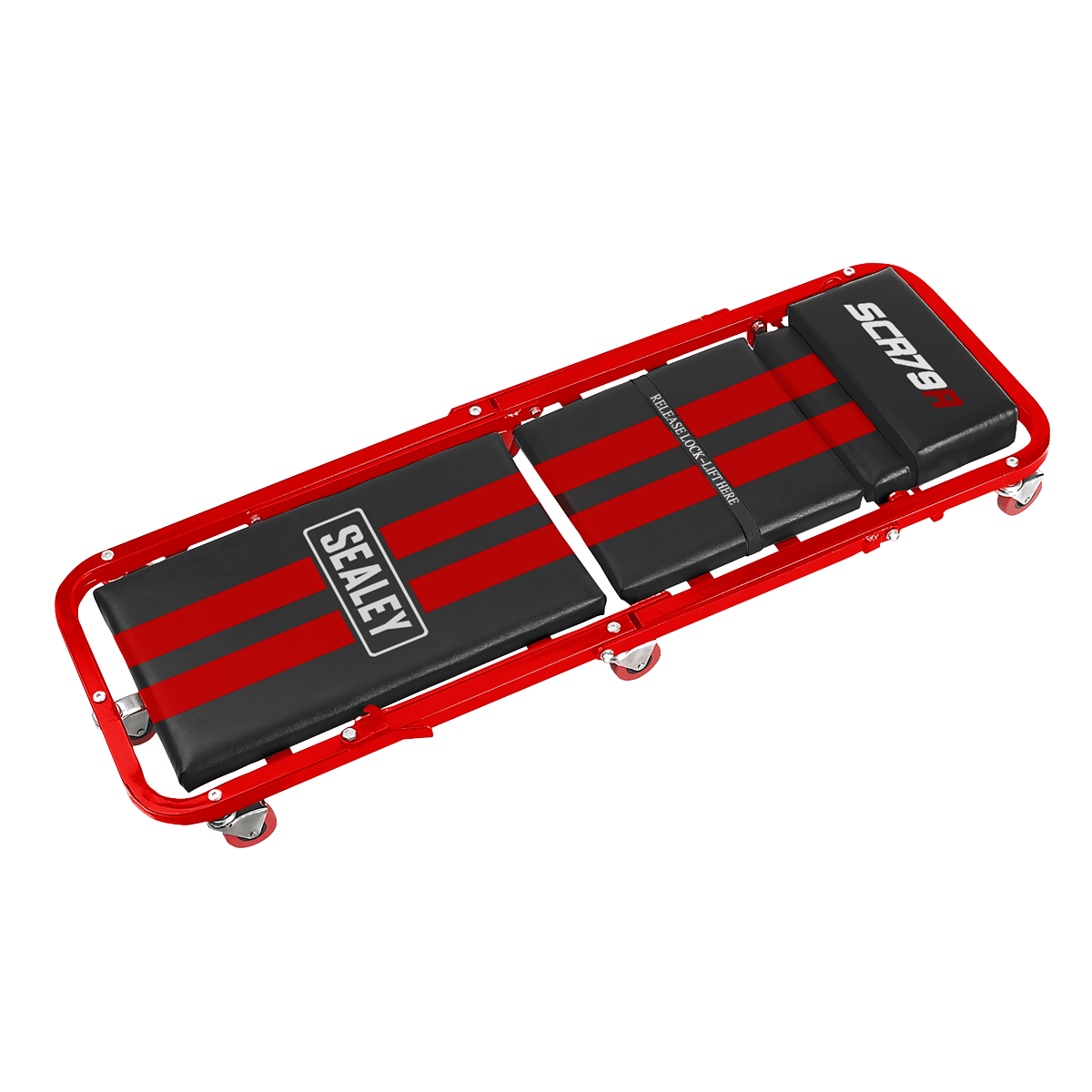 Sealey SCR79 Creeper/Seat Steel with 7 Wheels & Adjustable Head Rest - SCR79 - Sealey Tools UK - Trade Counter Direct