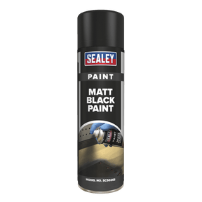 Sealey SCS026 Black Matt Paint 500ml Pack of 6 - SCS026 - Sealey Tools UK - Trade Counter Direct