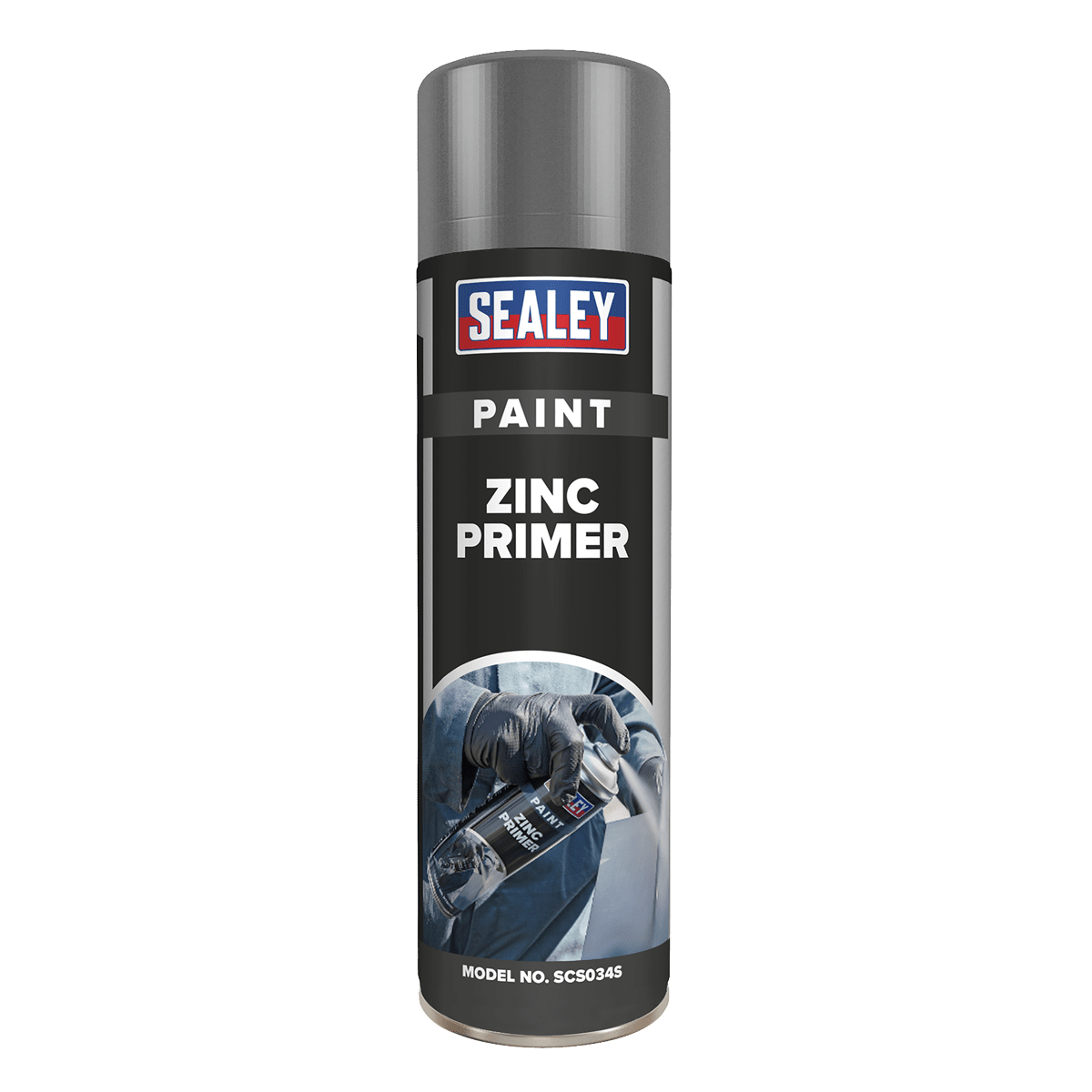 Sealey SCS034S Grey Zinc Primer Paint 500ml - SCS034S - Sealey Tools UK - Trade Counter Direct