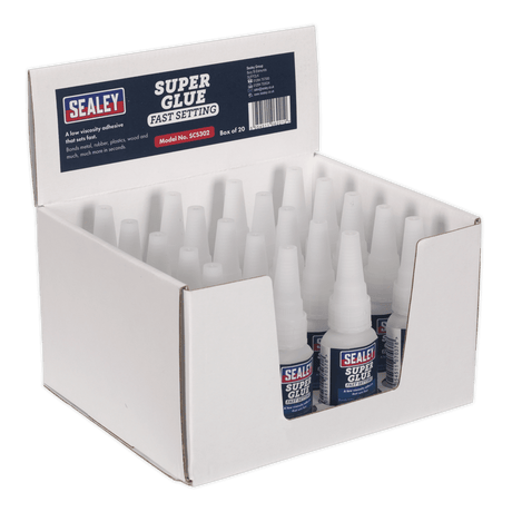 Sealey SCS302 Super Glue Fast Setting 20g Pack of 20 - SCS302 - Sealey Tools UK - Trade Counter Direct
