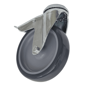Sealey SCW2100SBL Castor Wheel Bolt Hole Swivel with Total Lock Ø100mm - SCW2100SBL - Sealey Tools UK - Trade Counter Direct
