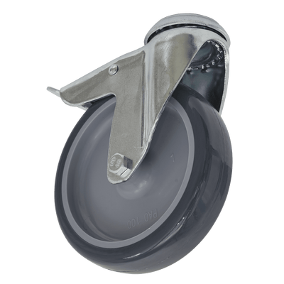 Sealey SCW2100SBL Castor Wheel Bolt Hole Swivel with Total Lock Ø100mm - SCW2100SBL - Sealey Tools UK - Trade Counter Direct
