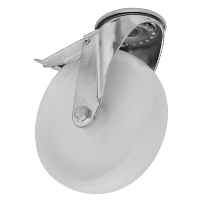 Sealey SCW4125SBLEM Heavy - Duty Nylon Castor Wheel Bolt Hole with Total Lock Ø125mm - Trade - SCW4125SBLEM - Sealey Tools UK - Trade Counter Direct