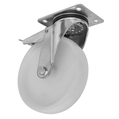 Sealey SCW4125SPLEM Heavy - Duty Nylon Castor Wheel Swivel with Total Lock Ø125mm - Trade - SCW4125SPLEM - Sealey Tools UK - Trade Counter Direct