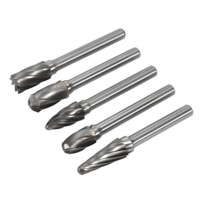 Sealey SDBCK5 Ripper/Coarse Tungsten Carbide Rotary Burr Set 5pc - SDBCK5 - Sealey Tools UK - Trade Counter Direct